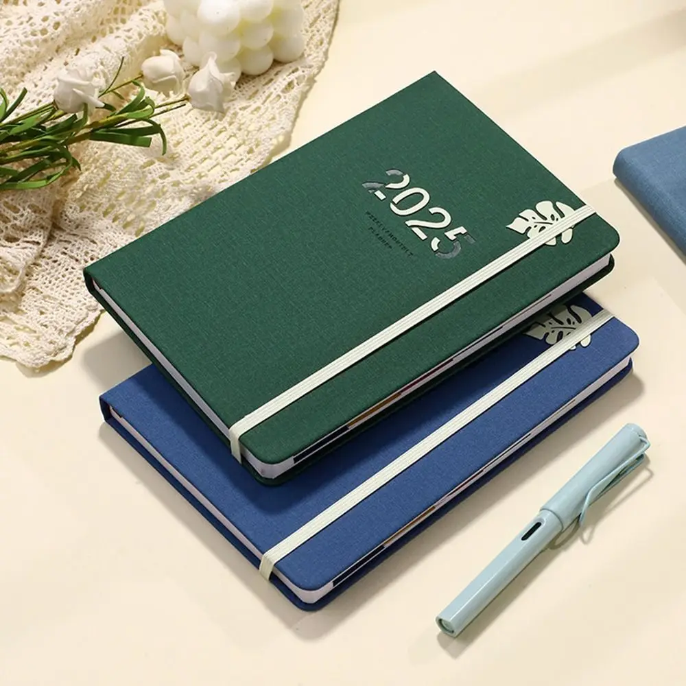 2025 A5 Agenda Book Portable Diary Weekly Planner Notebooks To Do List English Notepad With Calendar School Office Supplies