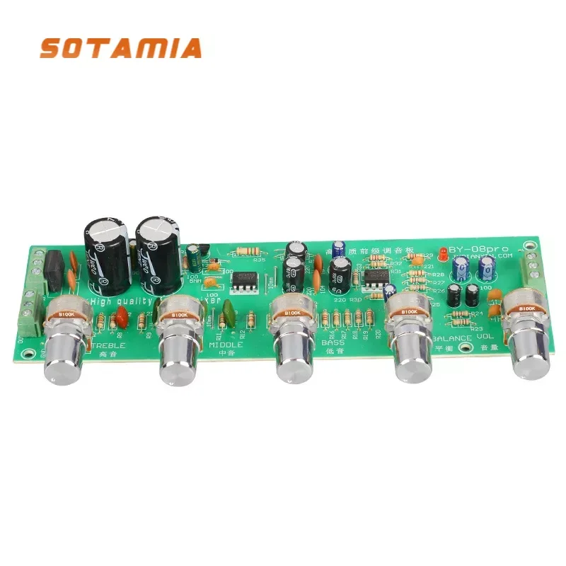 SOTAMIA Amplifier Preamplifier Tone Board JAN4558 OP Amp Preamp Treble Midrange Bass Balance Volume Control Tone Adjustment