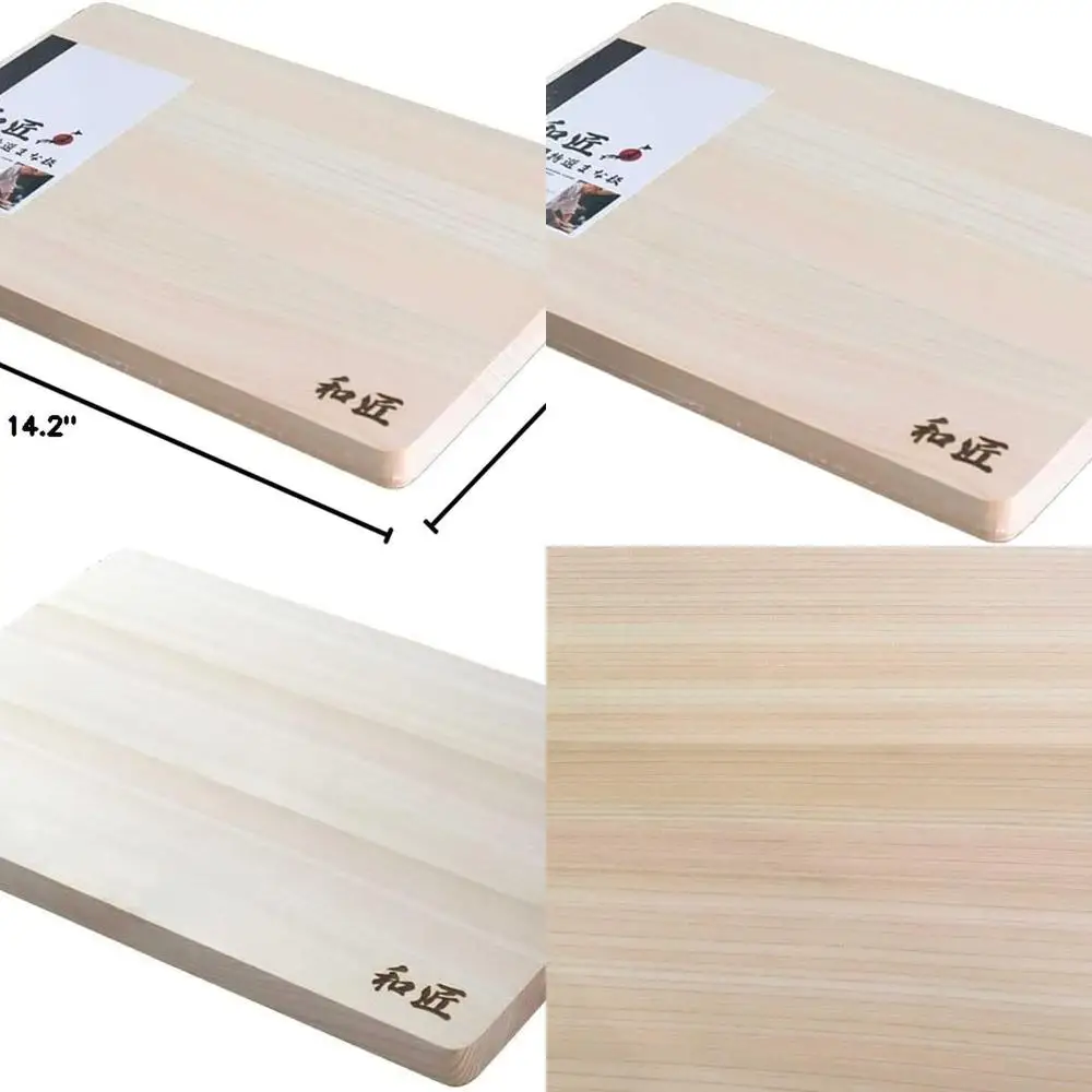 

Разделочная доска премиум-класса Хиноки Кипарис среднего размера, ручная работа в Японии, насыщенная коричневая отделка