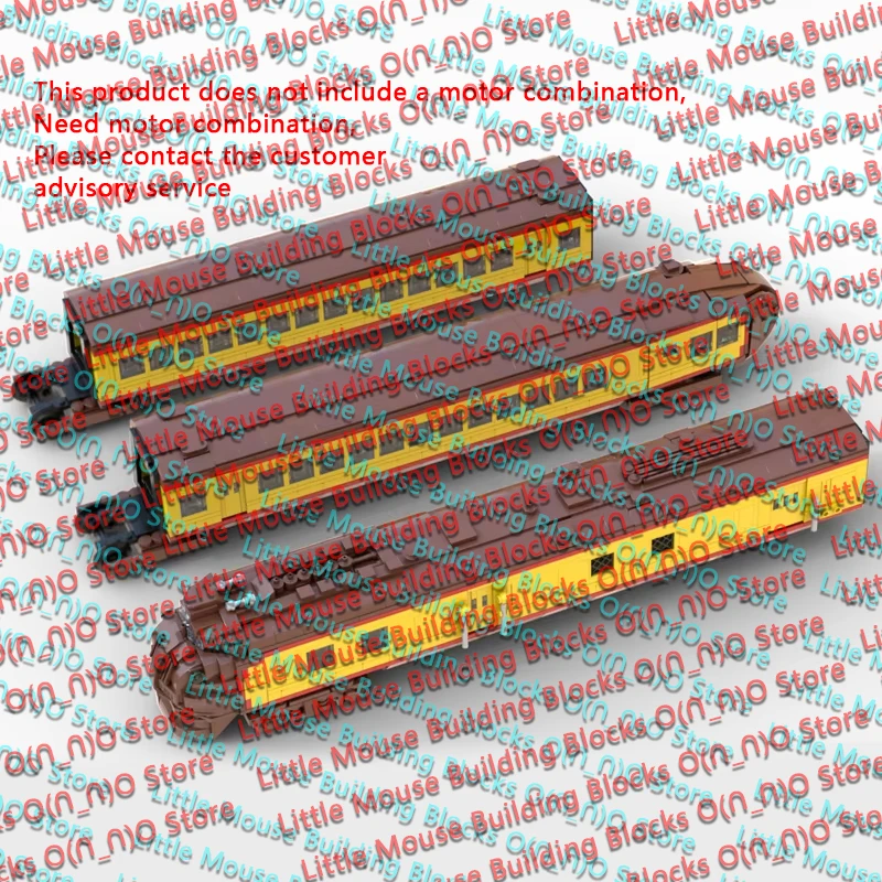 QWERT City Car Model MOC Building Bricks M-10000 Streamlined Diesel Locomotive Modular Technology Gifts Holiday Assemble Toys