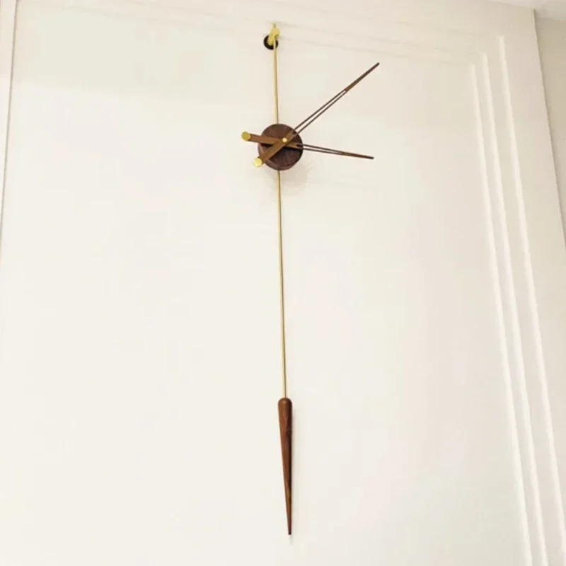 

Современные большие настенные часы для гостиной, испанские деревянные часы, художественные, уникальные, бесшумные, интерьерные украшения, минималистичный декор