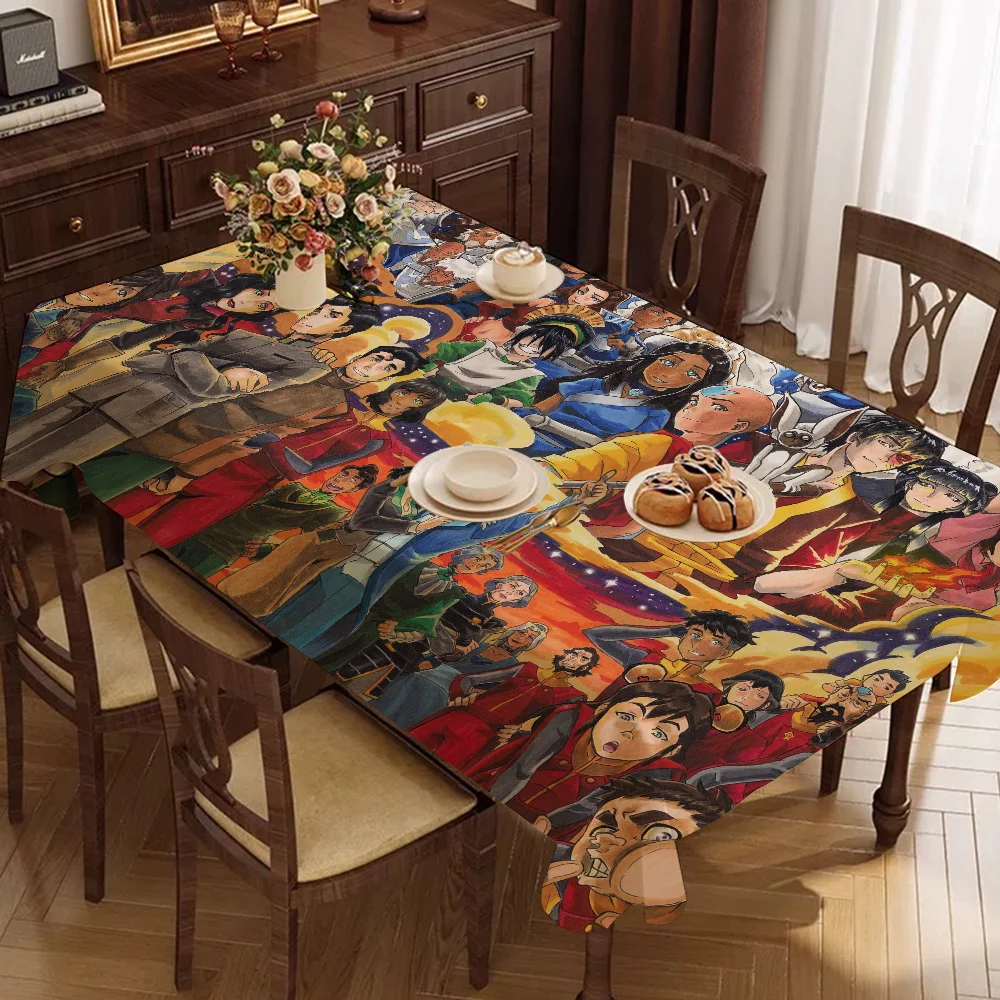 

The Last Airbender Tablecloth Waterproof Stain Resistant Party Decoration Restaurant Cafe Dining Table Tablecloths 90X140cm