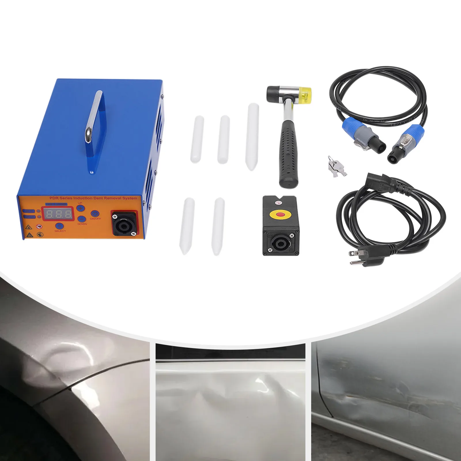 1.38KW Electromagnetic Induction Dent Repair Instrument High-efficiency Dent Puller Kit