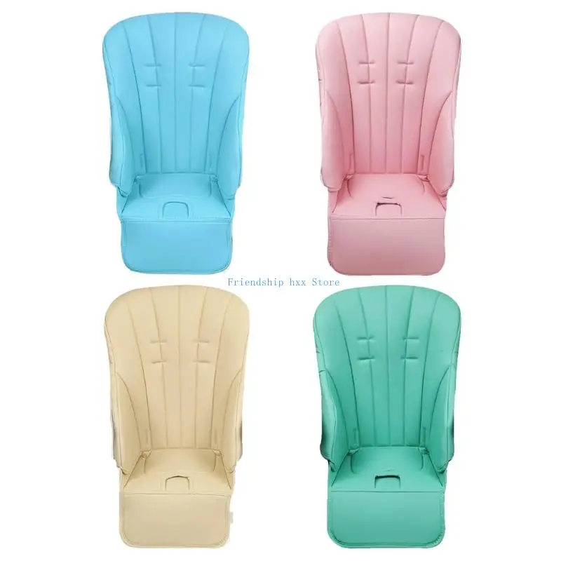 

F1CB PU Leather High Chair Cushion Cover Baby Feeding Protector Easy Cleaning