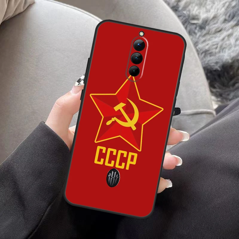 الاتحاد السوفياتي الاتحاد السوفياتي CCCP العلم الحال بالنسبة ZTE النوبة الأحمر ماجيك 11 10 9 8 8S 9S 10S Pro Plus 5G 6R 6 7 6S 7S Pro 10 غطاء الهواء