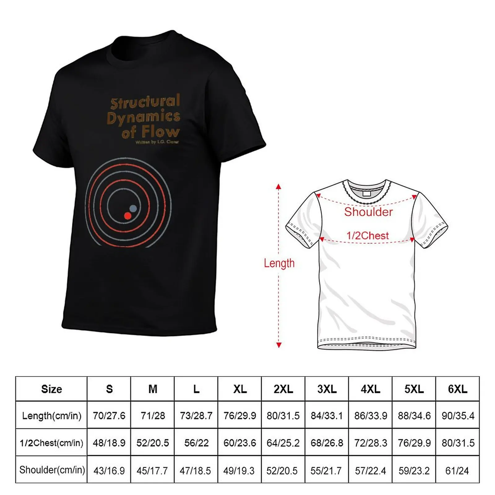 Structural Dynamics of Flow T-Shirt vintage shirts graphic tees plain white t shirts men