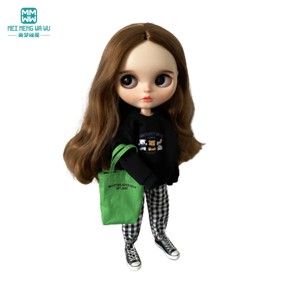 Blyth ropa de muñeca azon OB22 OB24, sudadera de moda, chaqueta vaquera, legging, mochila de hombro, accesorios para muñecas