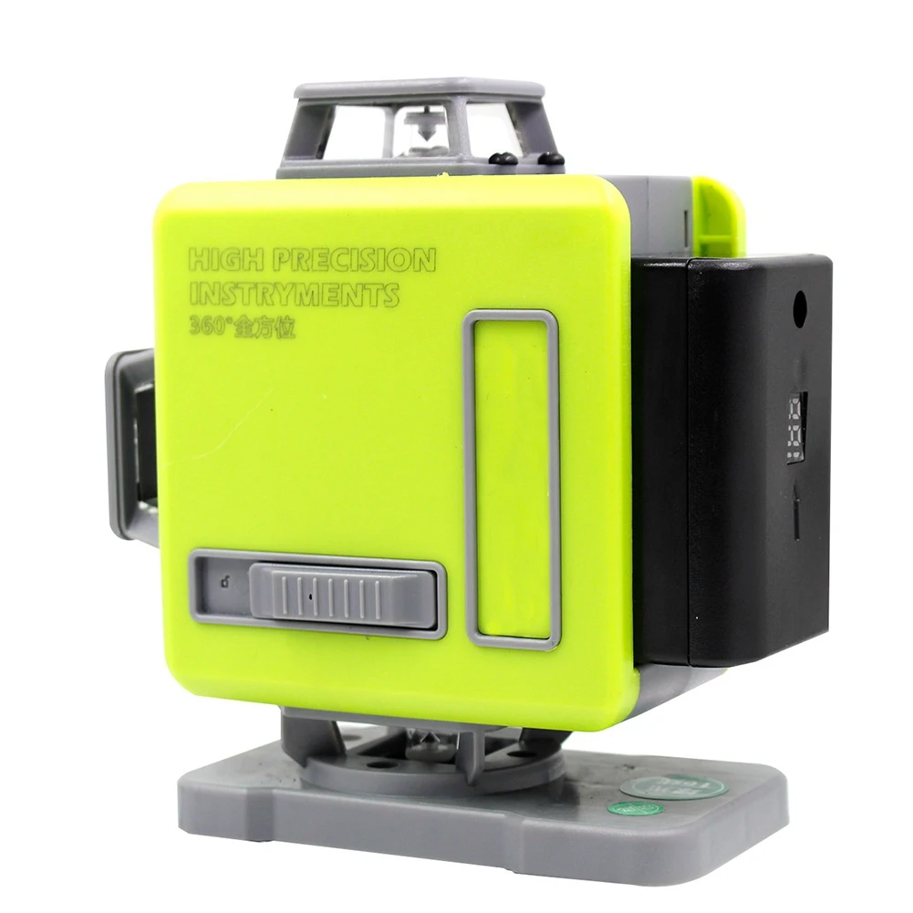 

16 Lines 4D 360 Beam Green Lasering Level Self-Leveling Degrees Horizontal Vertical Cross Lines Outdoor Battery-US Plug