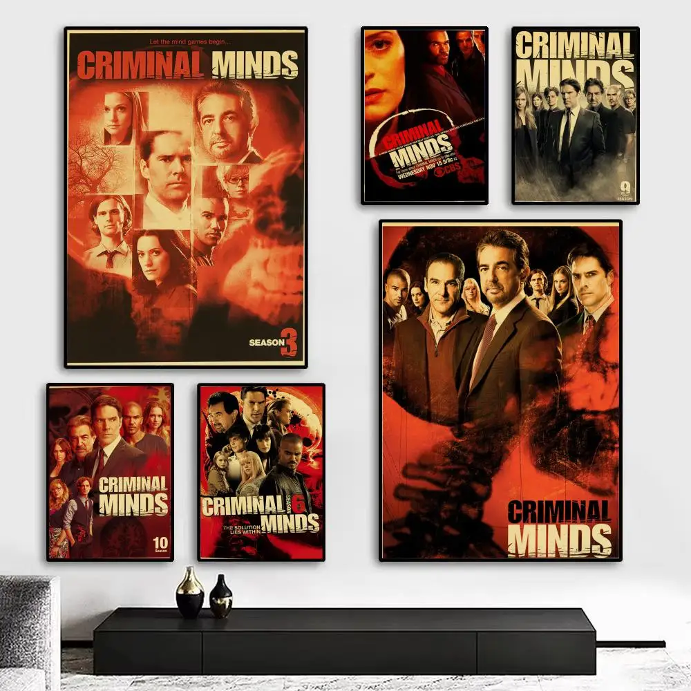 Criminal Minds Retro Art Poster Art print wall decor ideal for living room, bedroom, bar, parlor, and home gifting
