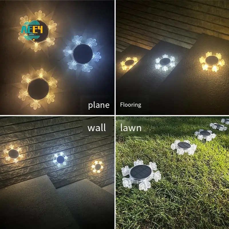 

AEE4-Solar Ground Lights,4 Pack In-Ground Lights 6 LED Garden Lights Patio Lights Outdoor For Lawn Patio White Light Easy To Use