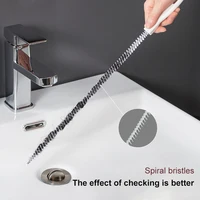 Pipe Dredging Brush Bathroom Hair Sewer Sink Cleaning Brush Drain Cleaner Flexible Cleaner Clog Plug Hole Remover Tool 5
