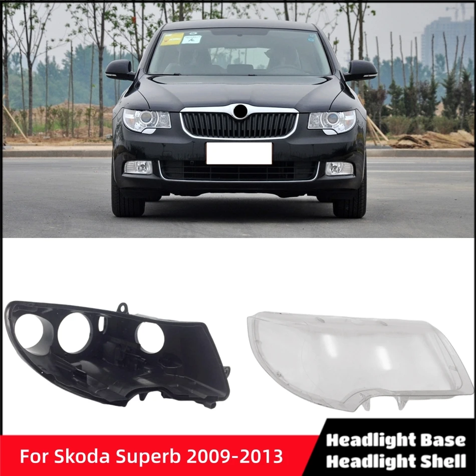 For Skoda Superb 2009 2010 2011 2012 2013 Car Gadgets Base Head Lamp Shell Headlamp Base Fixing Bracket Headlamp Cover Shade