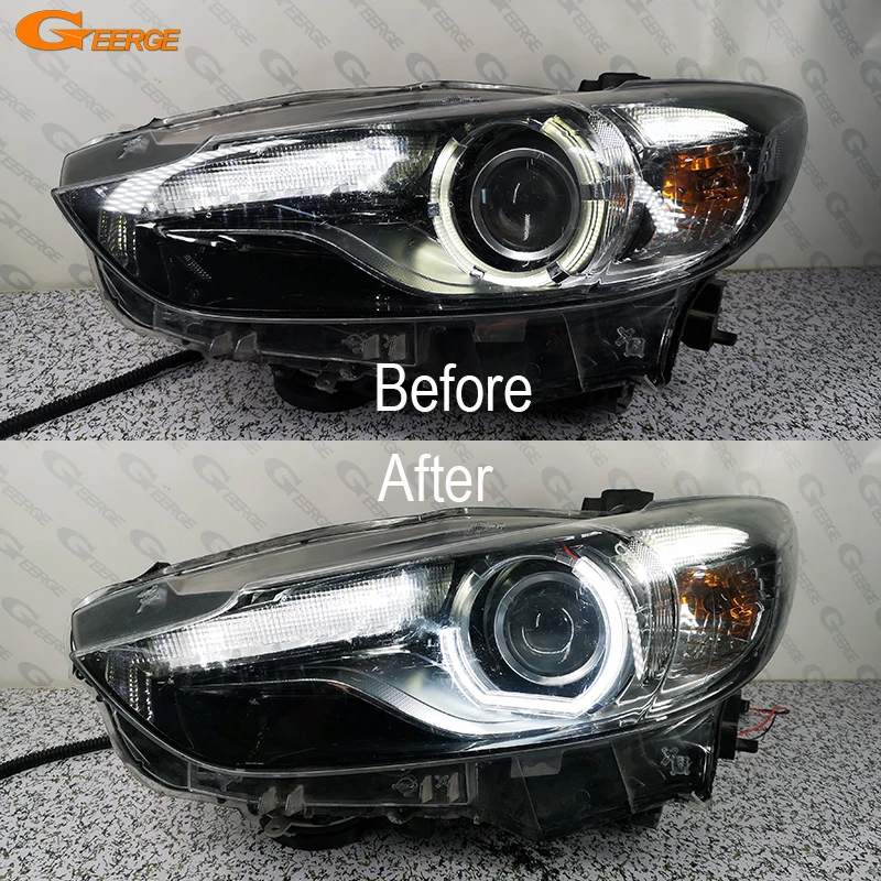 For Mazda 6 Atenza Mazda6 GJ GL 2014 2015 2016 2017 Ultra Bright DTM M4 Style Led Angel Eyes Halo Rings Car Retrofit Accessories