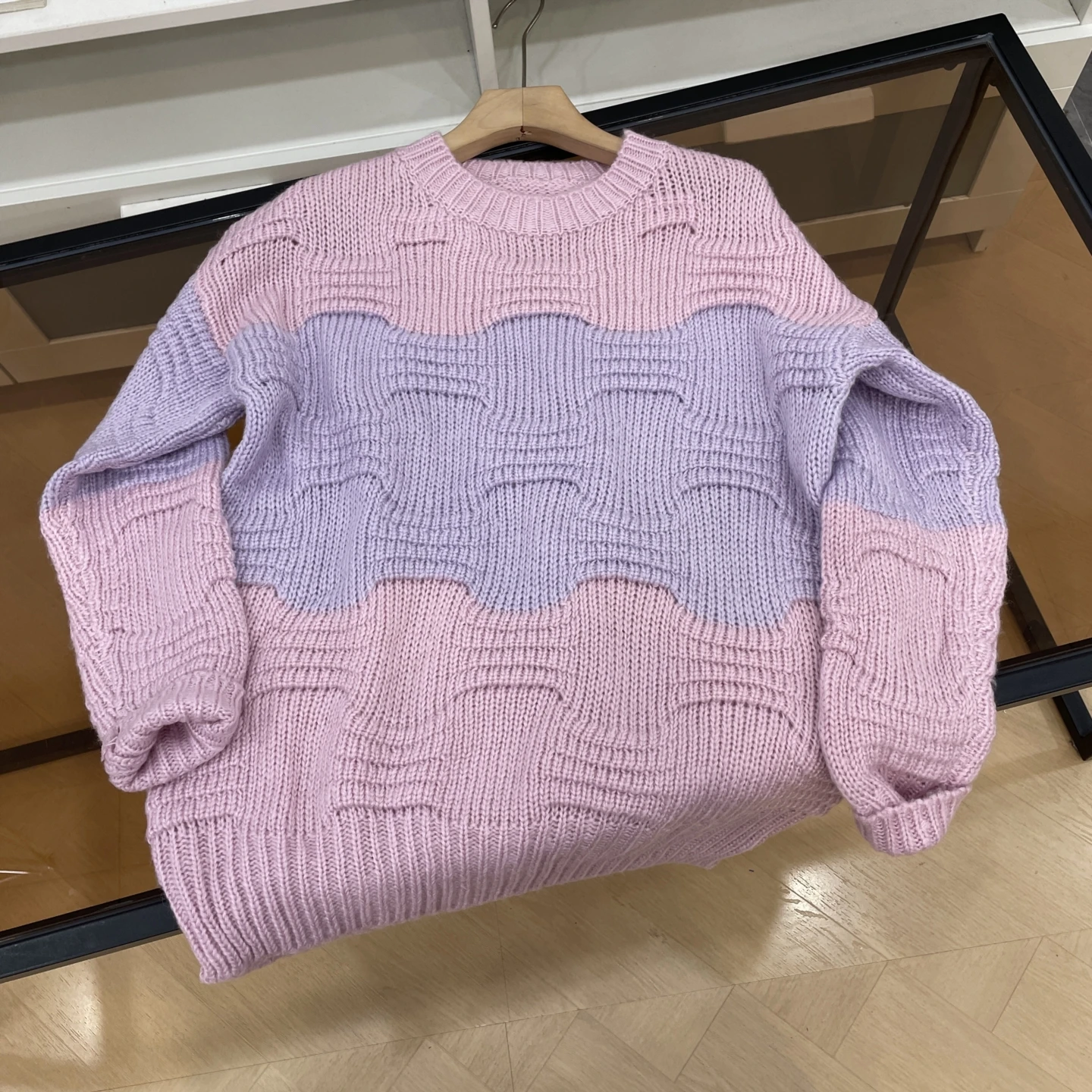 

Autumn Winter Lazy Sle Design round Ne Women's Sweater Color Blo Sweet Sle Long Sve Knitwear K0
