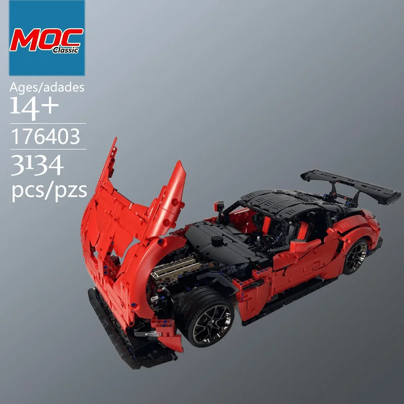 Specially Custom MOC Supercar with Rear Wing Technic Model - Trendy Educational Toys - Top Choice Gift for Casual Building Games