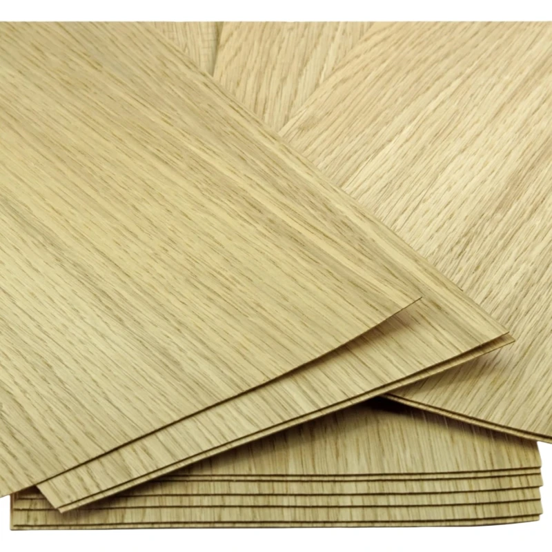 American White Oak Veneer Chips x 18PCS, Thickness 0.4mm Approx, Suitable for Model Making and Crafts, Untreated Wood Sheets.