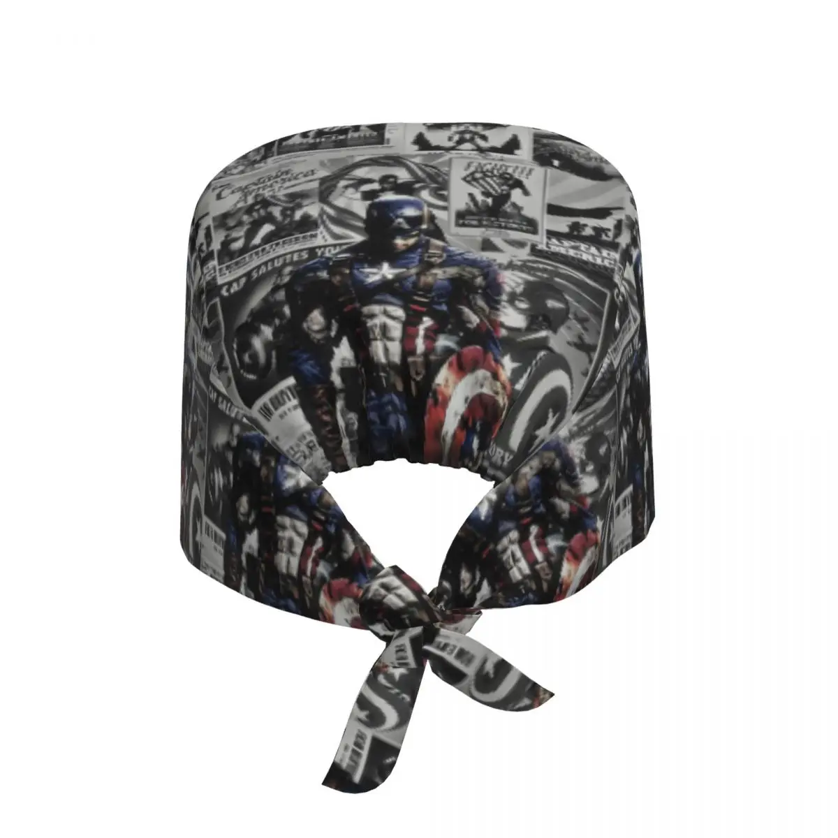 Регулируемая рабочая шапка с изображением Капитана Америки, крутая рабочая шапка с супергероем, женская хирургическая шапка с дизайном комиксов, скраб для медсестер, доктор, кепка для хирурга