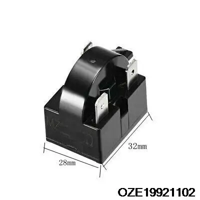 2 Pcs 15 Ohm 1 Pin Refrigerator PTC Starter Relay Black