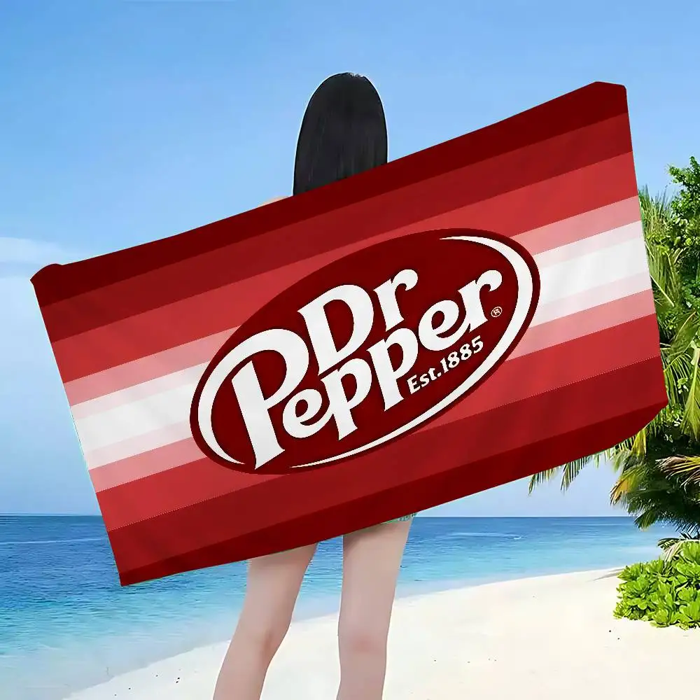 carbonated beverages Dr P-Pepper brand Beach Towel Colorful Bath Towels for Girl Microfiber Quick Dry Custom Sand Spa Gym Pool