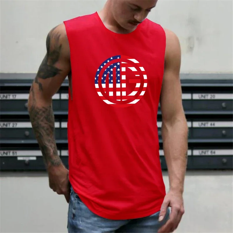 New Workout Muscle Gym Tank Top Men Clothing Fashion Stringer Running  Vest Fitness  Singlets Sleeveless Shirt