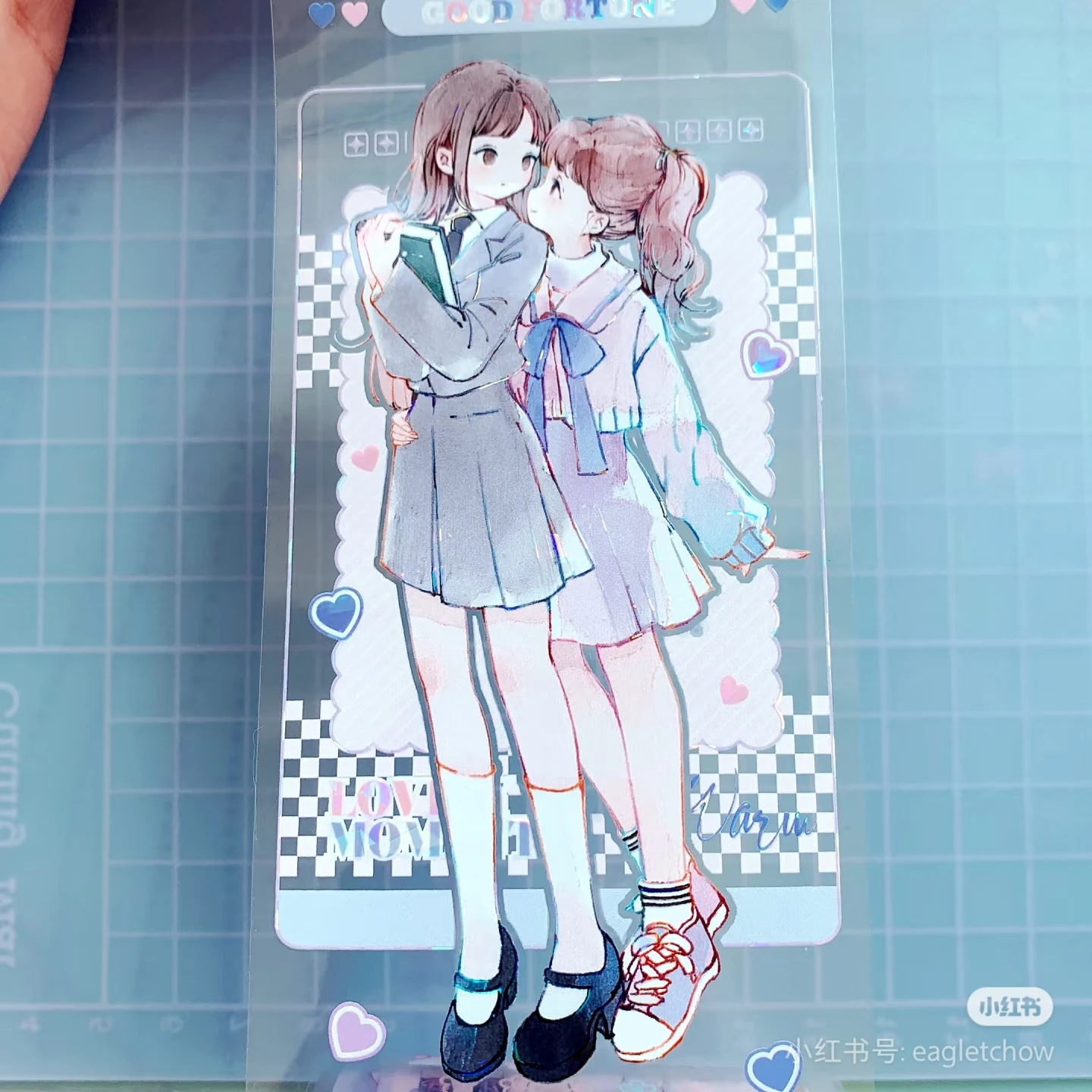 الأسهم واضحة لطيف الفتيات Kawaii اخفاء اشي لامعة شريط PET #6