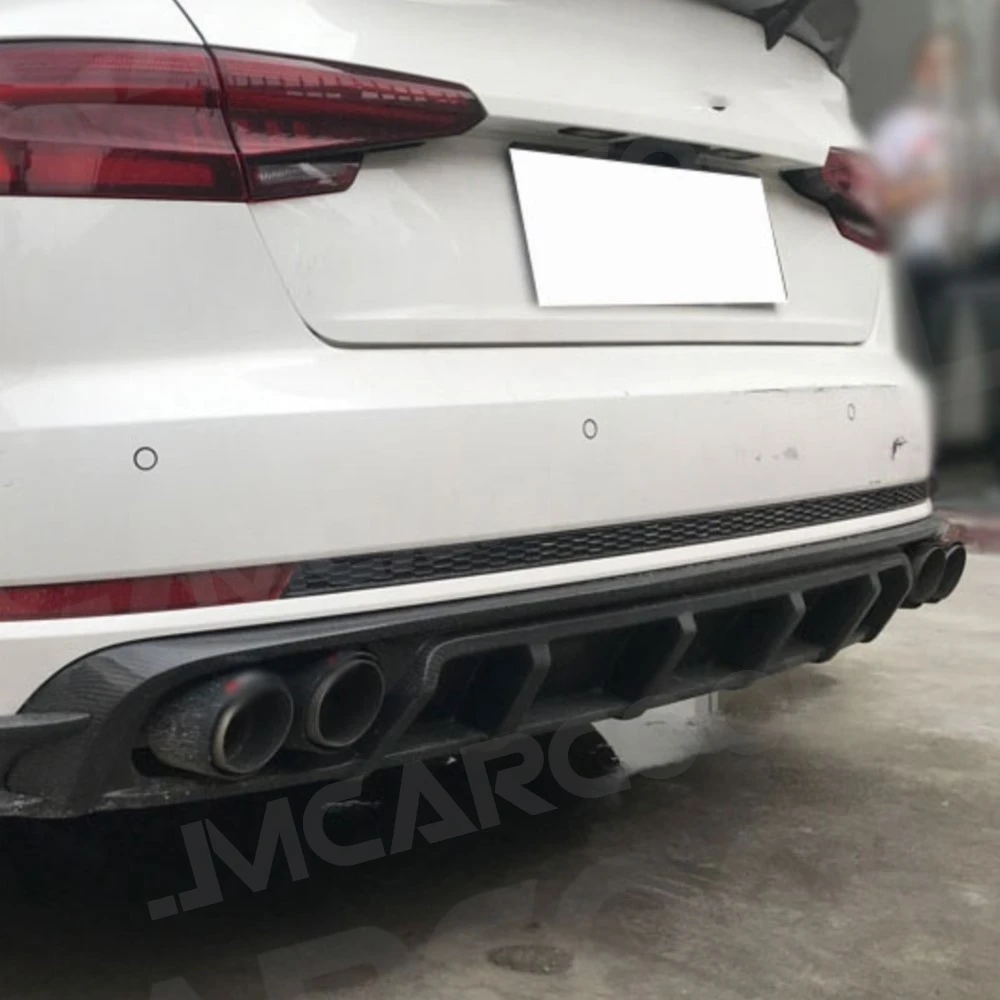 

JMCARCOOL For Audi A4 Sline S4 B9 2017 2018 Rear Lip Splitters Spoiler Aprons Carbon Fiber / FRP Fender Side Bumper Trim Covers