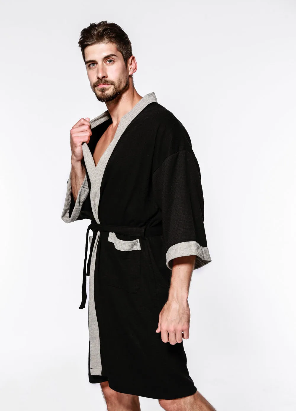 Plus Size Summer Spring Men Bathrobe 8XL Bust 140cm 7XL 6XL Sleepwear Pajama Large Size