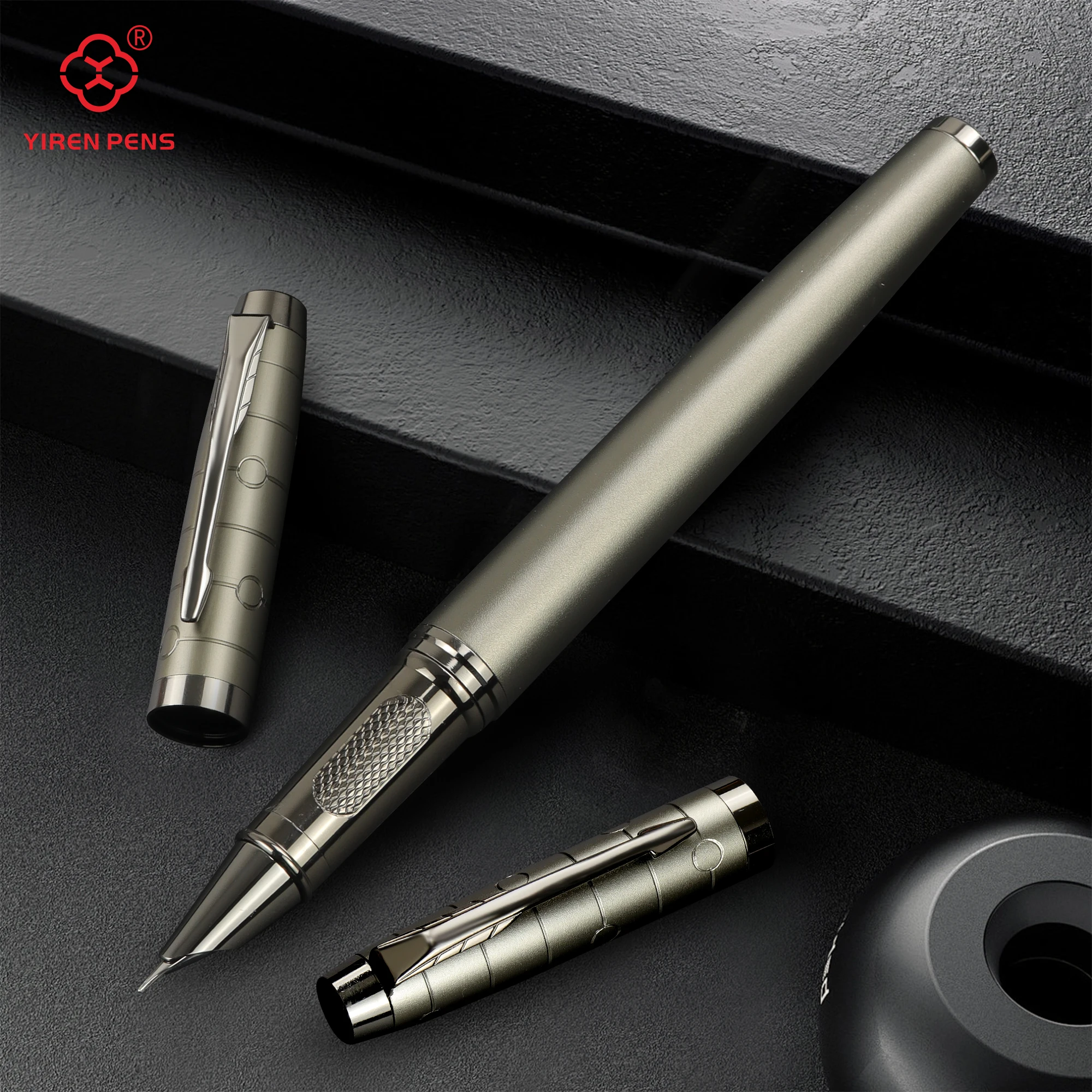 1 PC Fountain Pen, Stylish and Sturdy,Mechanical Feel,Metallic Touch,Luxury Pen,Professional Gunmetal Metal Pen,Gifting