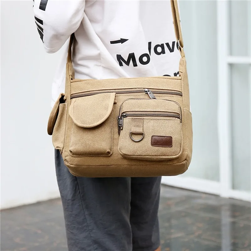 Men\'s Crossbody Bag Luxury Messenger Bags Fashion High Quality Handbag Men Canvas Shoulder Bags Casual Tote Travel