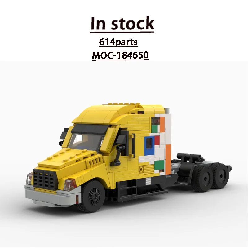 

MOC-184650 New Urban Military Semi-Trailer Truck Building Block Model 614 Parts MOC Creative Boys Children's Birthday Toy Gift