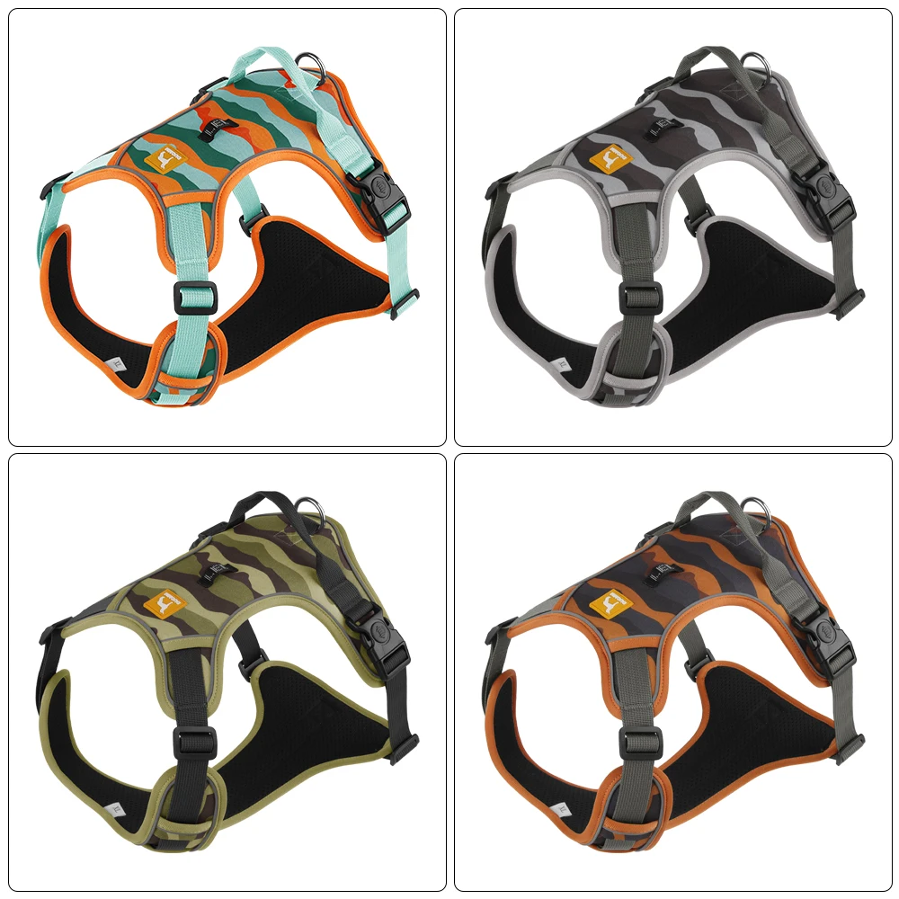 Medium Large Dog Harnesses Collar Labrador Army Reflective Adjustable Harness Oxford Cloth Pet Vest Training Hound Walk the Dog