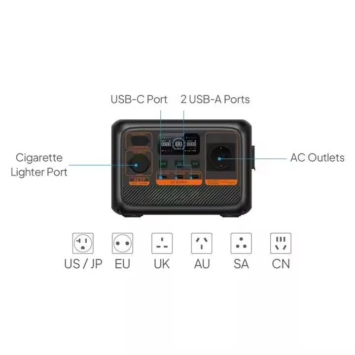 Suitable for Bluetti AC2P 300W solar generator 230Wh integrated 12v lithium-ion battery MPPT solar wireless charging flashlight