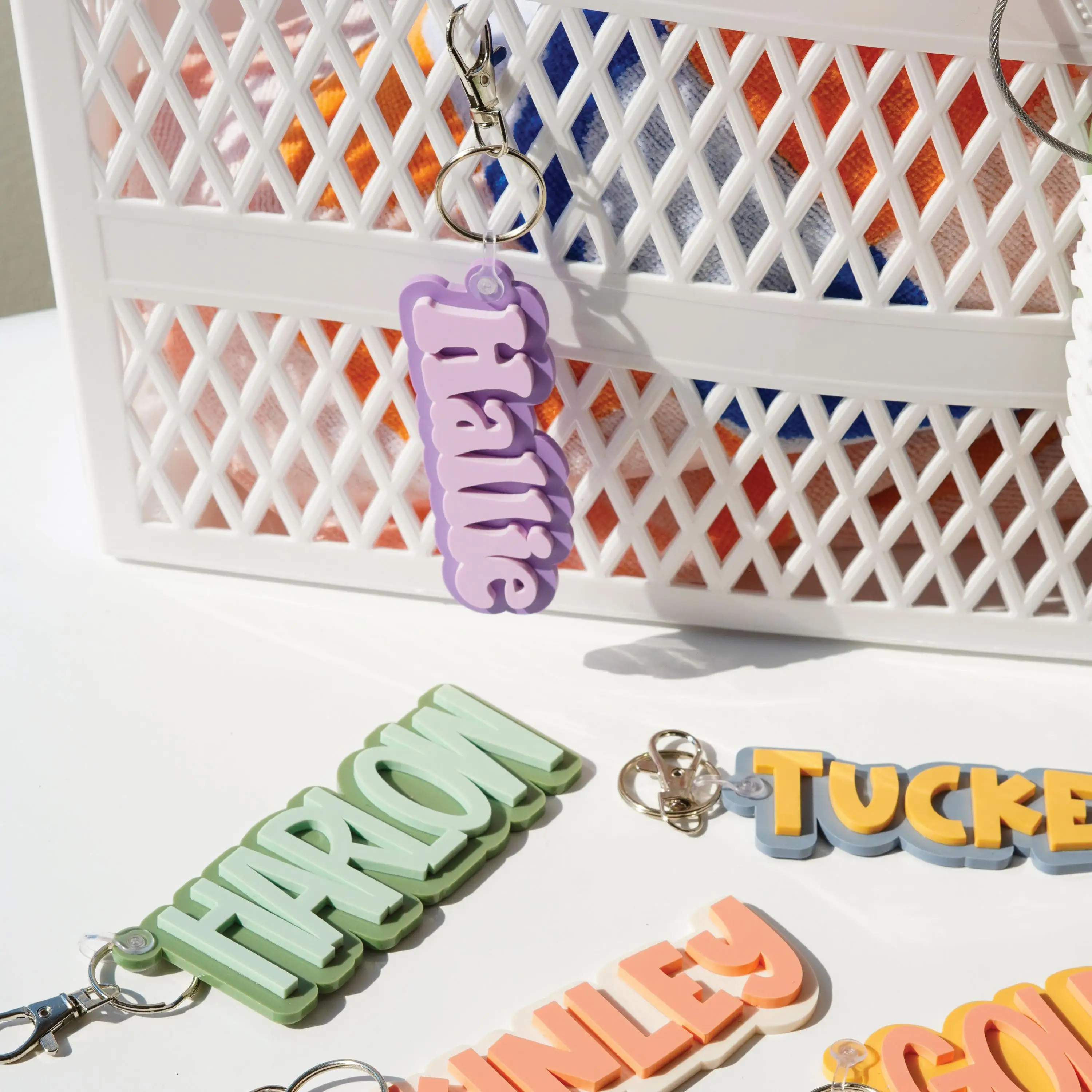 Backpack Tags Kids Keychains Personalized Keychain Lunch Box Tags Acrylic Keychain Name Tag Diaper Bag Tag Backpack Tags image 6