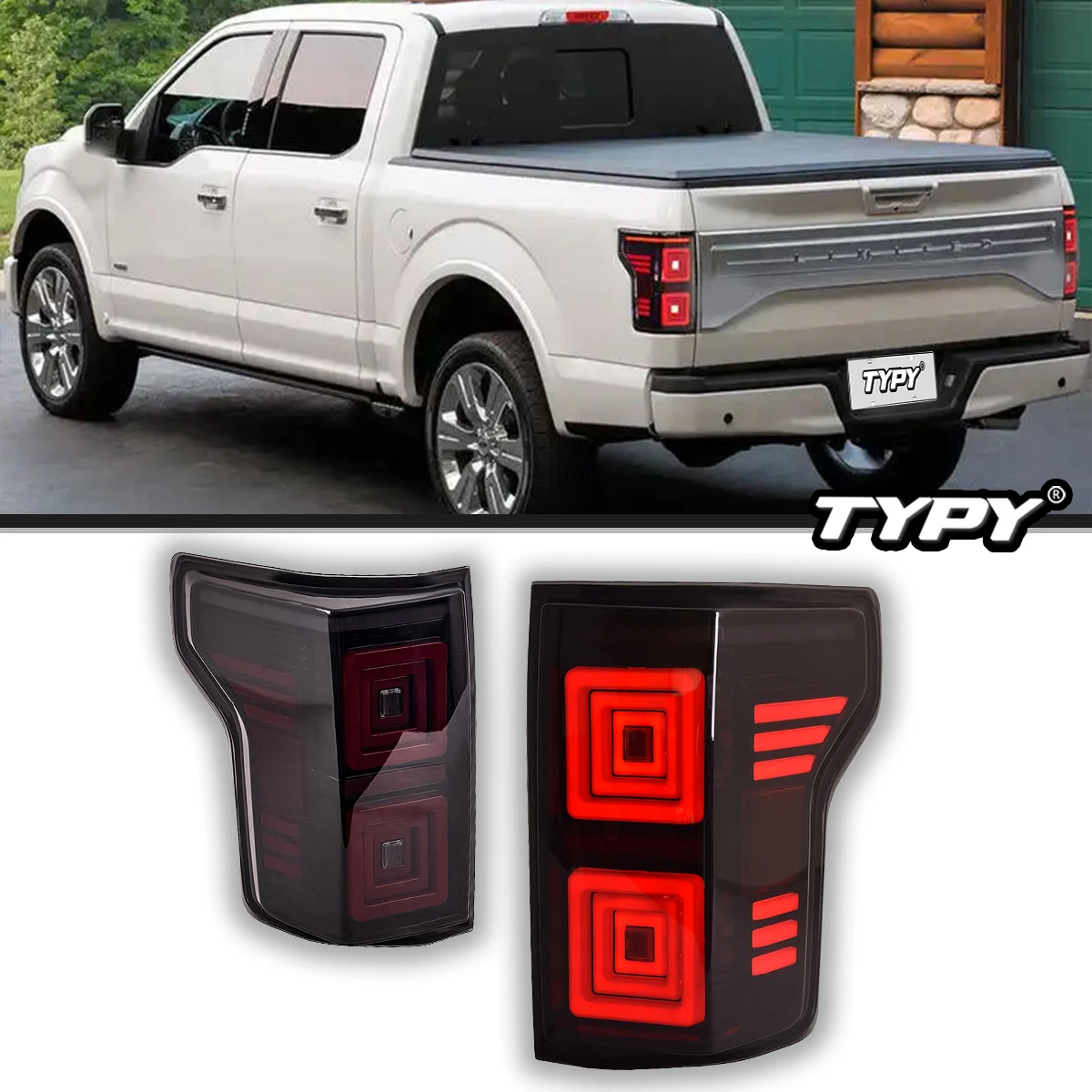 

Автомобильные фары TYPY для Ford F-150, задний фонарь 2015-2021, светодиодный проектор, задний фонарь, дневные ходовые огни, автомобильные аксессуары