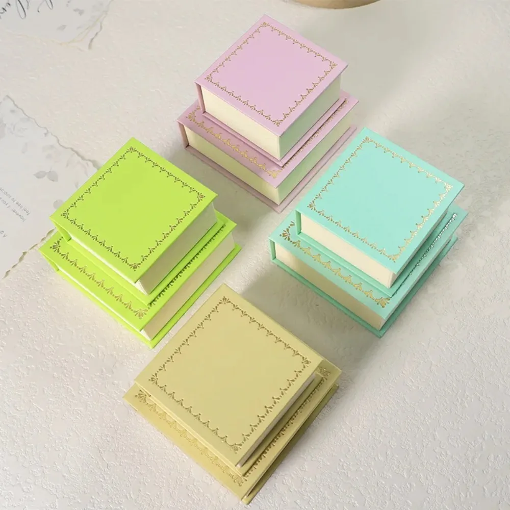 Magnetic Flip Cover Jewelry Storage Case Square with Sponge Earrings Ring Holder Dopamine Portable Travel Jewelry Box