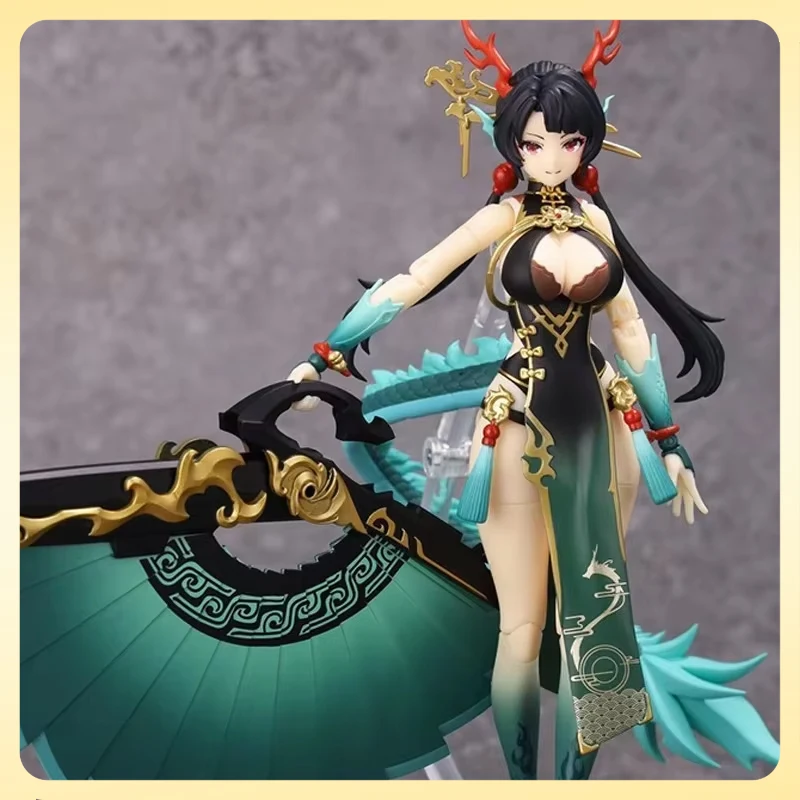 Longji Figure The Twelve Great Wars Figure Little Qinglong Longji Sexy Girl Statue Chinese Style Doll Desk Decoration Toy Gifts