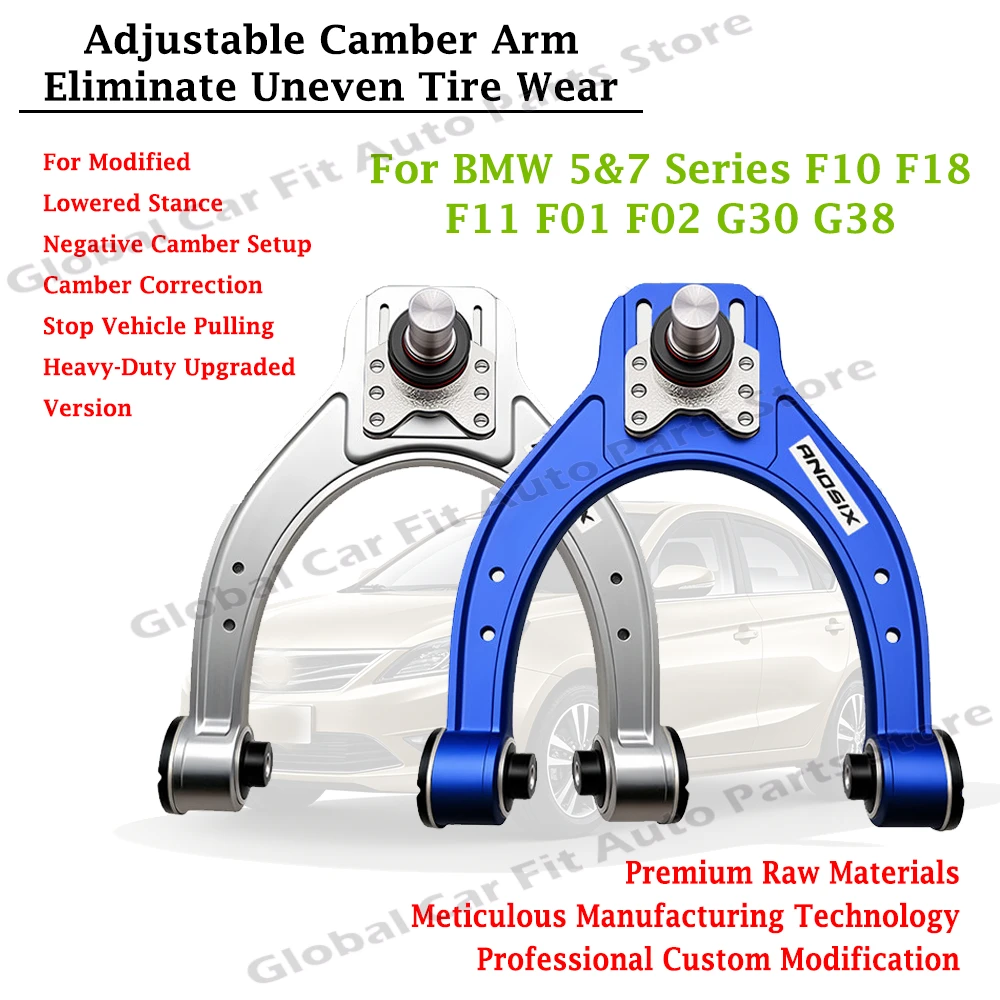 Aluminum Front Adjustable Camber Control Arm For BMW 5 Series 7 Series F10 F01 F02 F18 F11 G30 G38 Correction Wishbone Mod Parts