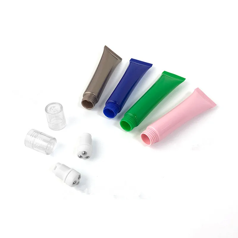 10-200 pces 15ml 20ml 30ml vazio creme para os olhos rolo bola tubo cosméticos recipientes de mangueira macia espremer creme de cuidados com a pele tubo macio