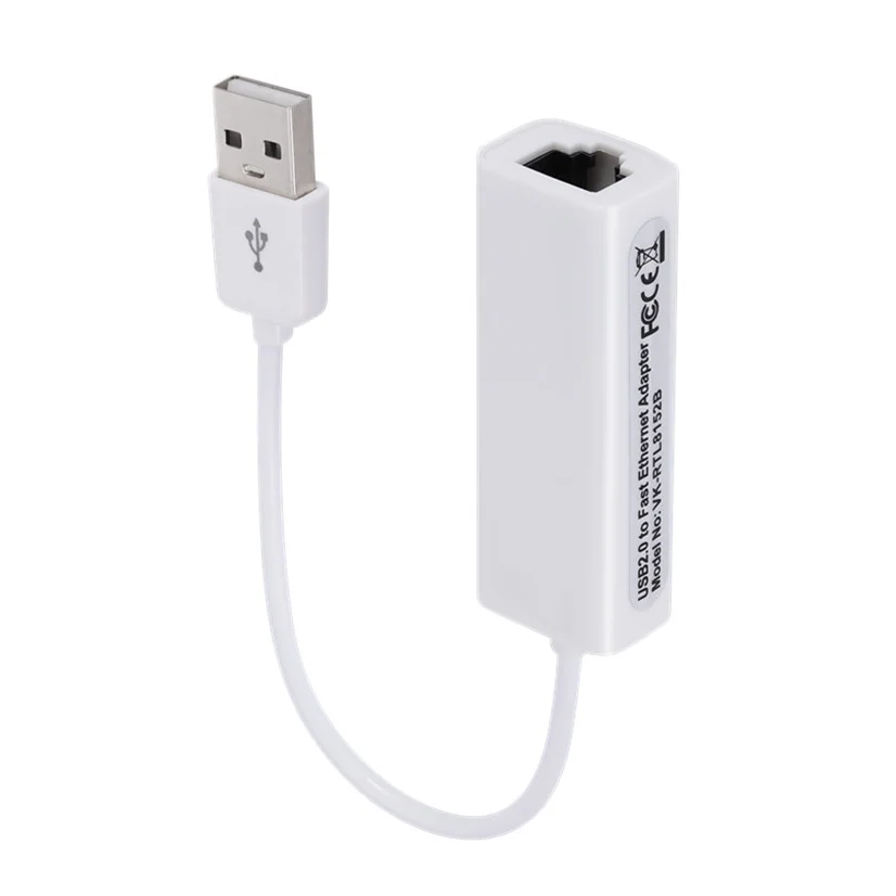 Портативная сетевая карта USB 2,0 к RJ45, 100 Мбит/с, USB к RJ45 Ethernet Lan адаптер для ПК, ноутбука, Windows XP 7 8