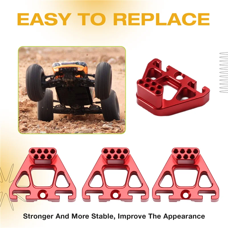 Hot-RC Auto Upgrade Voor En Achter Schokdemper Beugels Kit Voor 1/10 YK4106 YK4107 RC Auto Upgrade accessoires