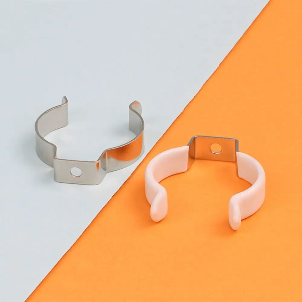 5Pcs Fixing Clips Spring Terry Clip With Rubber Protection Clamp Holders Lamp Tube Clip Base Tool T3/T4/T5/T6/T7/T8/T9/T10