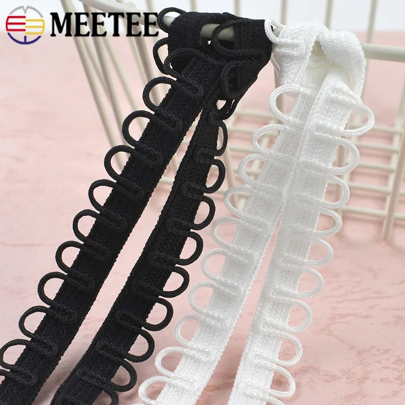 

10/20/45M 15mm U-Wave Black White Elastic Bands Buttonhole Collar Button Underwear Bra Strap Rubber Bands DIY Crafts Materials