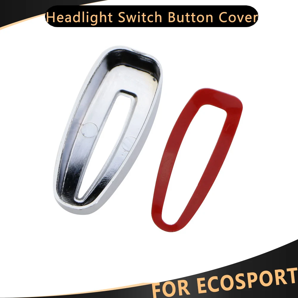 Chrome Car Head Light Lamp Switch Knob Cover Decoration Cap Trim Sticker for Ford Ecosport 2013 2014 2015 2016 2017 Accessories