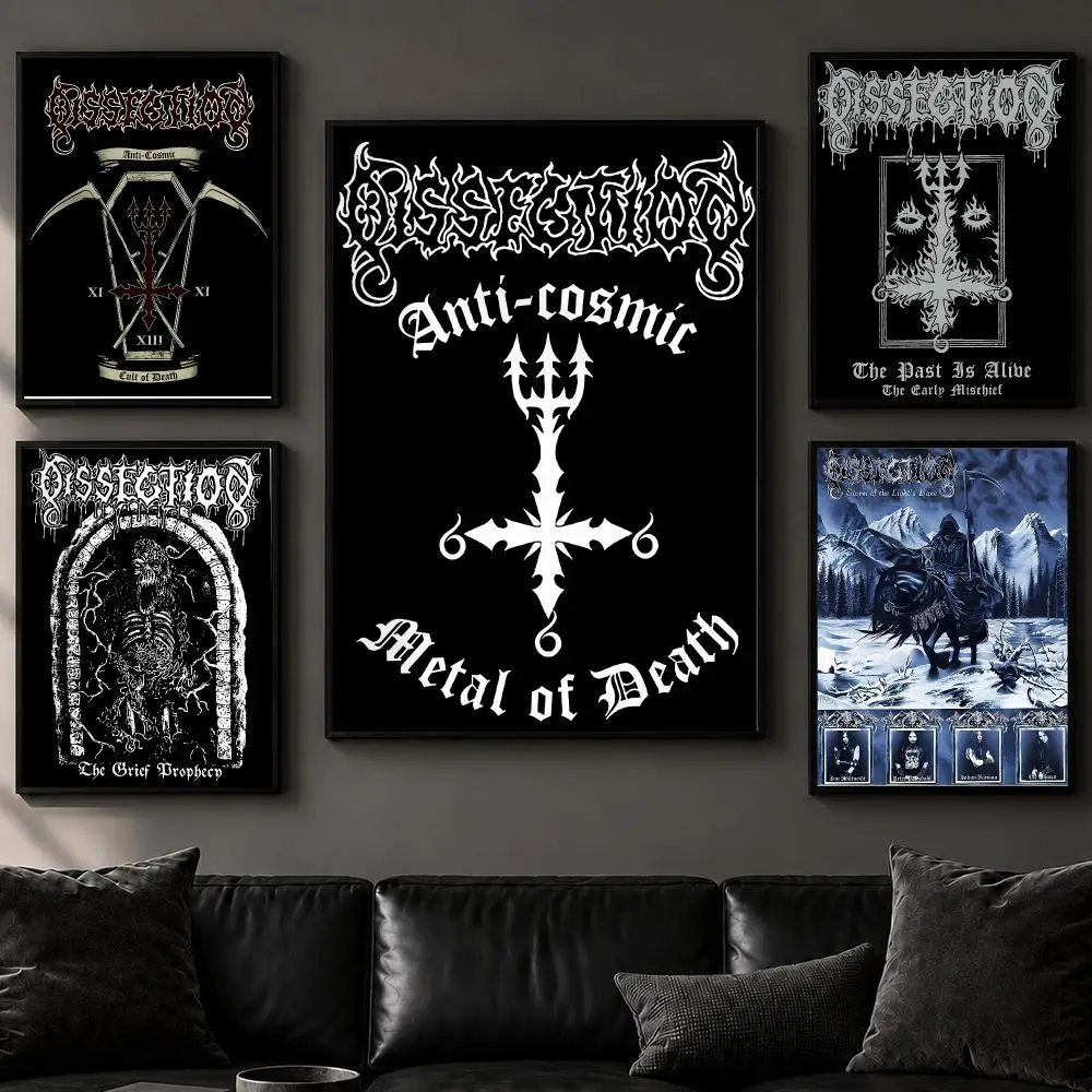 Band D-DissectionS Poster Art  Self-Adhesive No Glue Residue Wall Decor for Bedroom Living Room