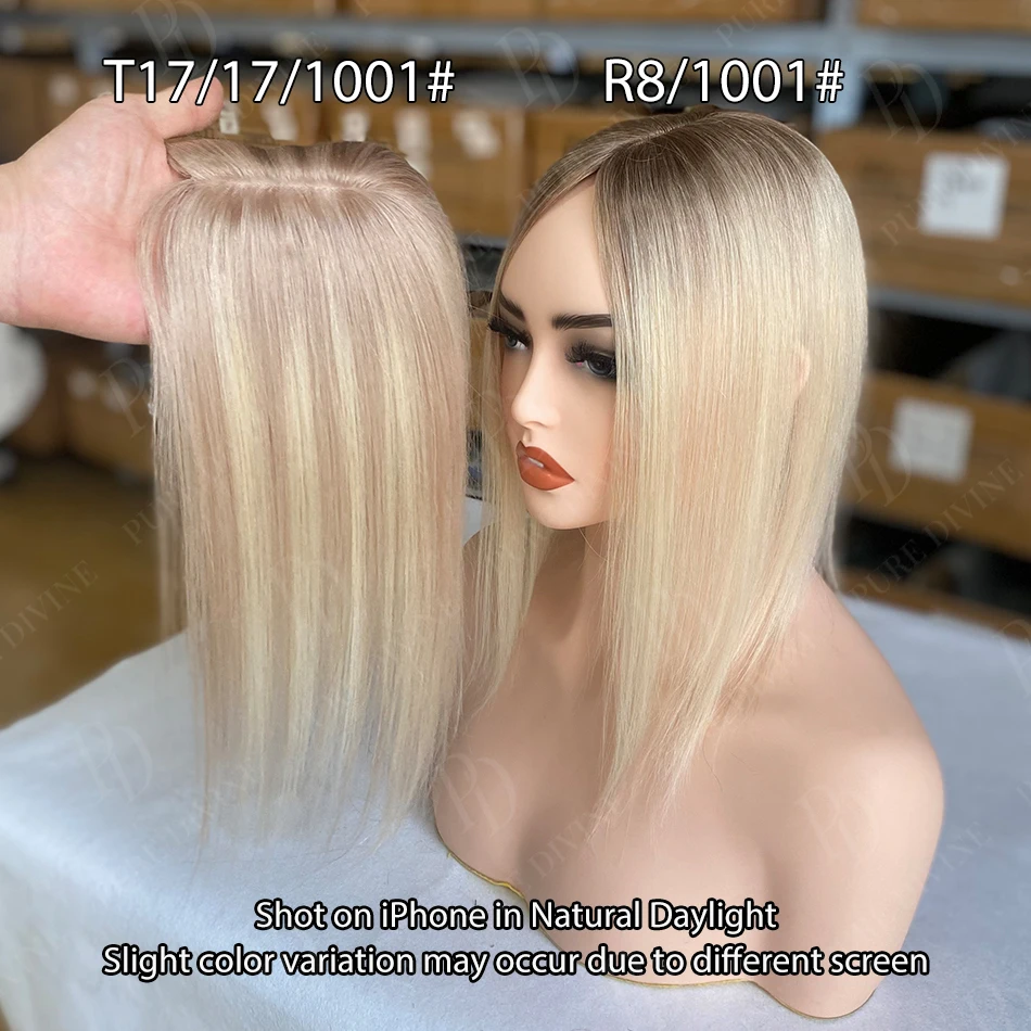 7x11cm-本物の人毛ヘアピース-女性用-クリップインバングス-120-インジェクションシルクベースヘアピース-薄毛用レースヘアピース-25-30cm