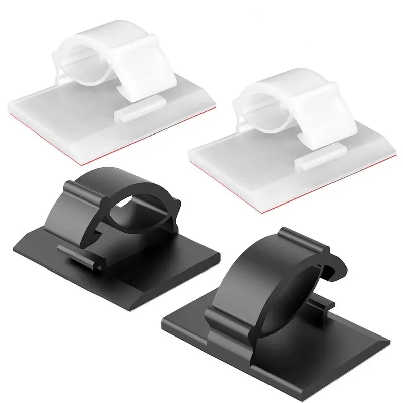 10-40pcs Organizer Clips Cord Holder Desktop Workstation Wire Manager USB Charging Data Line Bobbin Winder Cable Management