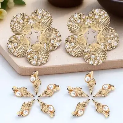 

1 комплект, подвески в виде морской ракушки, DIY ювелирные изделия, подвески из сплава в виде ракушек для серег, ожерелья, ручная работа, материал для рукоделия, изготовление подвесок