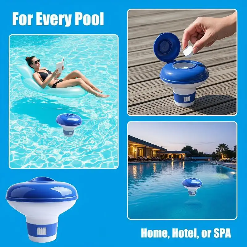 5-Zoll-Schwimmender Pool-Chlorspender mit Einstellbarem Durchfluss, Belüftungsöffnungen und Auslaufsicherem Deckel für Gewerbliche und Private Pools und Spas – Detail 7
