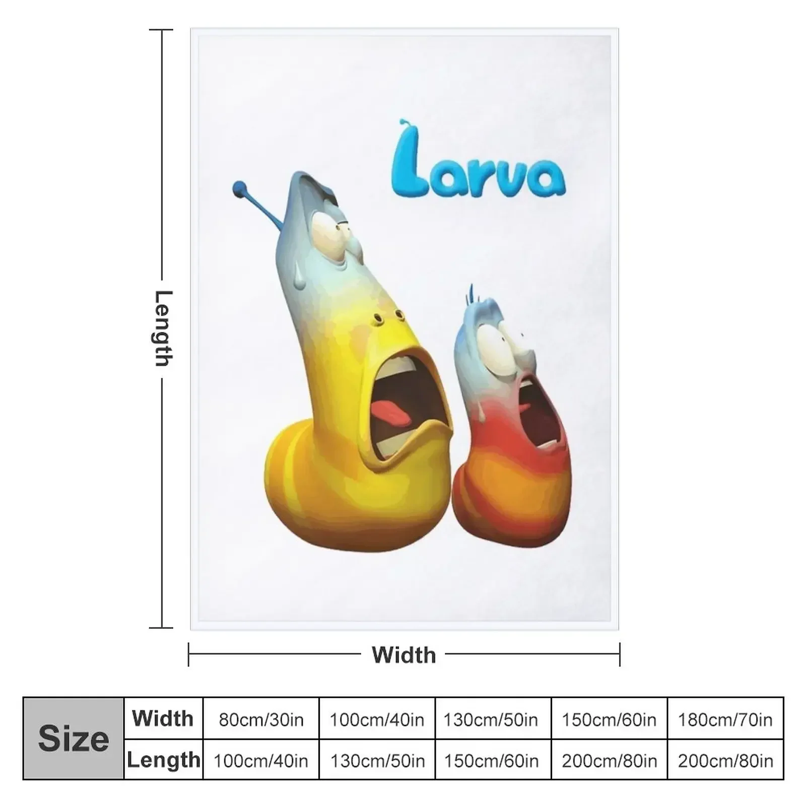 Larva cartoon Throw Blanket Luxury halloween Blankets