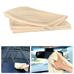 Natural Chamois Leather Car Washing Towels Super Absorbent Car Home Window Glass Drying Cleaning Cloth Quick Dry Car Wash Towel